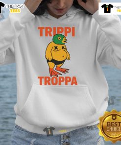 Alt Text: Official Crawly Goat Trippi Troppa Hoodie featuring vibrant design and comfortable fit, perfect for casual wear.