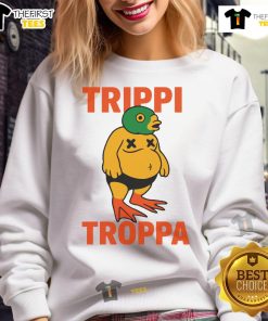 Official Crawly Goat Trippi Troppa Sweatshirt featuring a stylish design and vibrant colors, perfect for casual wear.