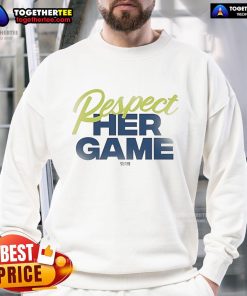 Alt Text: Official Dallas Wings Respect Her Game sweatshirt showcasing team pride and empowering women's sports.