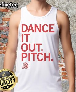 Official Des Moines Menace Dance It Out Pitch Tank Top featuring bold graphics and a stylish design for fans.
