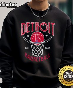 Vintage Detroit Basketball sweatshirt, established 1937, showcasing classic design and team spirit for fans.