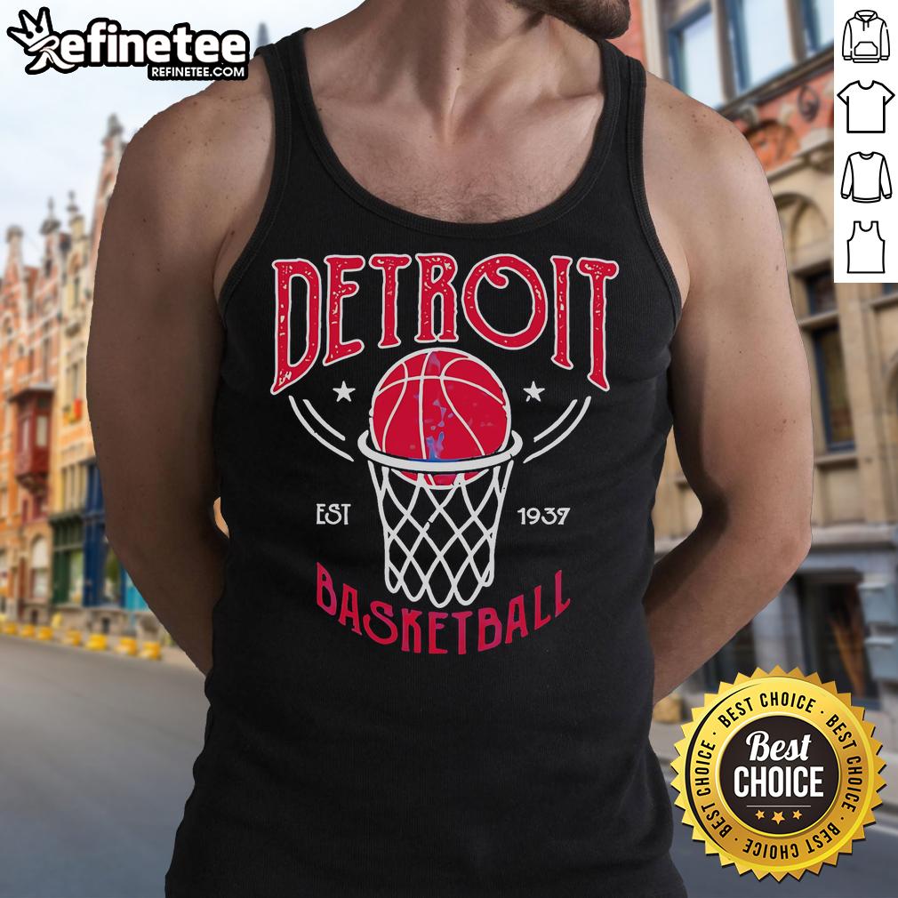 Official Detroit Basketball Vintage Est 1937 Tank Top Official Detroit Basketball Vintage Est 1937 Tank Top showcasing a classic design for fans and sports enthusiasts.