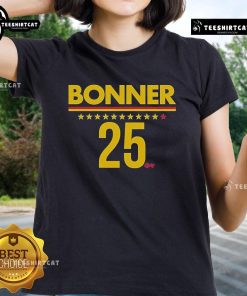 Official Dewanna Bonner Indiana 24 Ladies Tee featuring vibrant team colors and player name for fans and collectors.