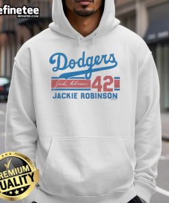 Official Dodgers Jackie Robinson 42 Signature Hoodie featuring iconic design and comfortable fit for fans.