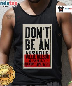 Willie Nelson tank top from the 'Don't Be an Asshole' concert at Orion Amphitheater, April 16, 2025.