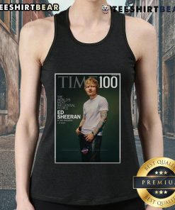 Ed Sheeran wearing a tank top from the TIME 100 Most Influential People of 2025 issue, April 28 edition.