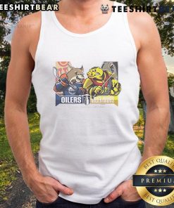 Official Edmonton Oilers vs Vegas Golden Knights 2025 2nd Round Matchup Western Conference tank top design