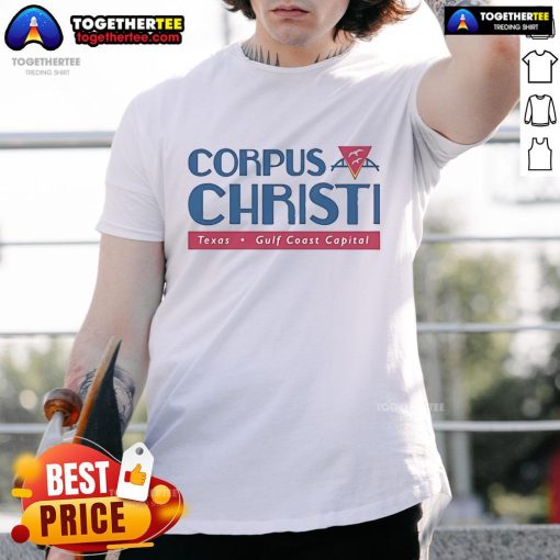 Official Elena Flores Corpus Christi Texas Gulf Coast Capital T-Shirt featuring vibrant graphics and a comfortable fit.