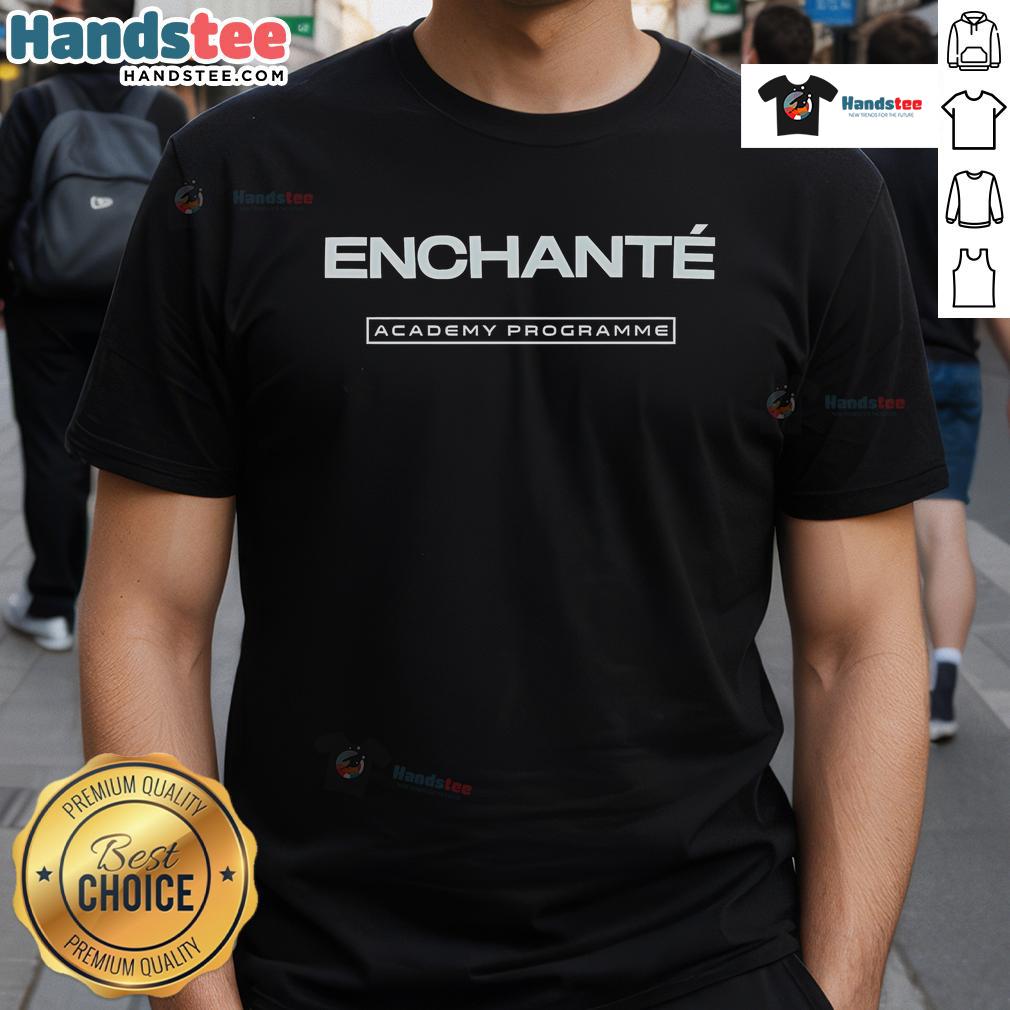 Official Enchanté X Vcarbap Academy Programme T Shirt Official Enchant X Vcarbap Academy Programme T-Shirt featuring a stylish design and logo for fashion-forward fans.