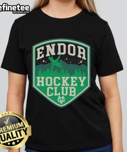 Official Endor Hockey Club ladies tee featuring club logo, perfect for fans and players of Endor HC.
