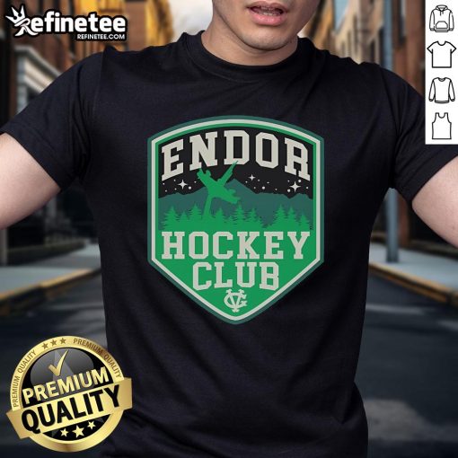 Alt Text: Official Endor Hockey Club T-shirt featuring logo and sporty design, perfect for fans of Endor HC.