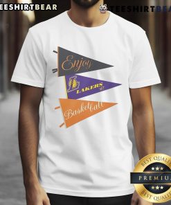Official Enjoy Basketball X Los Angeles Lakers T-Shirt from the Hoop Enthusiast Capsule Collection, showcasing team pride.