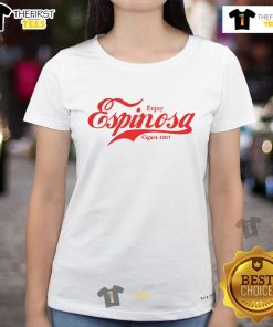 Alt Text: Official Enjoy Espinosa Cigars 1997 Ladies Tee featuring stylish design and comfortable fit for cigar enthusiasts.