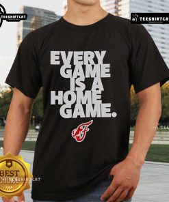 Official Every Game Is A Home Game Indiana Fever T-Shirt featuring team colors and logo, perfect for fans.