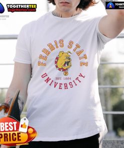 Official Ferris State Bulldogs Circle Vintage T-Shirt featuring classic logo design in a comfortable fit, perfect for fans.
