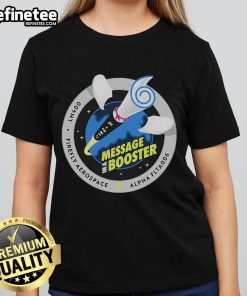 Alt Text: Official Firefly Alpha FLTA006 Message Booster Ladies Tee in vibrant colors, perfect for fans of the series.