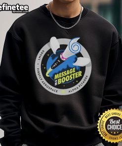 Official Firefly Alpha FLTA006 Message Booster Sweatshirt in black with unique graphic design, perfect for fans and casual wear.