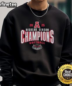Official Florida Atlantic Owls 2025 AAC Softball Regular Season Champions Sweatshirt showcasing team pride and victory.