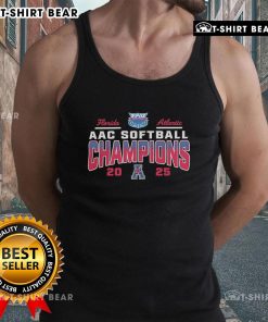 Florida Atlantic Owls Softball 2025 AAC Conference Tournament Champions tank top design featuring team logo and colors.