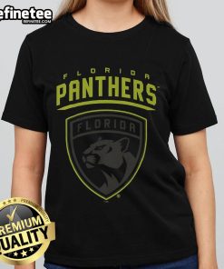 Official Florida Panthers highlight reel ladies tee featuring team logo and vibrant colors for passionate fans.