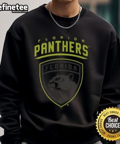 Alt Text: Official Florida Panthers Highlight Reel Sweatshirt featuring team logo and vibrant design, perfect for fans.