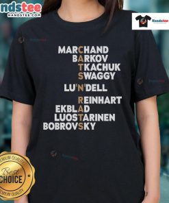 Alt Text: Official Florida Panthers Player Names Cats Add Rats Ladies Tee showcasing team spirit and style for female fans.