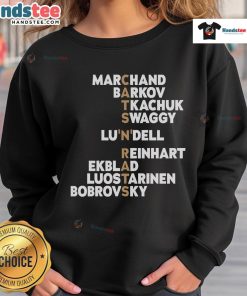 Official Florida Panthers Player Names Cats Add Rats Sweatshirt featuring team logo and player names for fans.