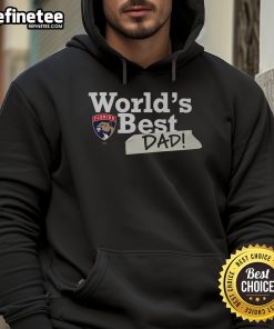 Alt Text: Official Florida Panthers World's Best Dad Hoodie in black, featuring team logo and stylish design for proud dads.