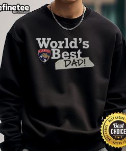 Official Florida Panthers World's Best Dad Sweatshirt in navy blue, perfect gift for hockey-loving dads.