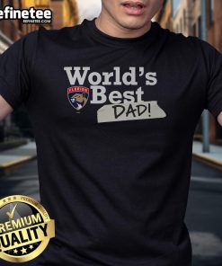 Official Florida Panthers World's Best Dad T-Shirt featuring team logo and stylish design for proud dads and fans.