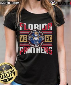 Alt Text: Official Florida Panthers X VGHC flag ladies tee featuring team colors and logo, perfect for fans and casual wear.