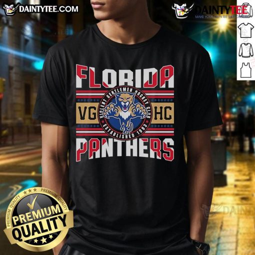 Official Florida Panthers X Vghc Flag T-Shirt featuring team logo and vibrant flag design, perfect for fans and collectors.