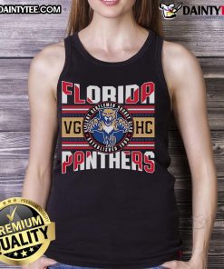 Official Florida Panthers X VGHC flag tank top featuring team colors and logo, perfect for fans and warm weather.