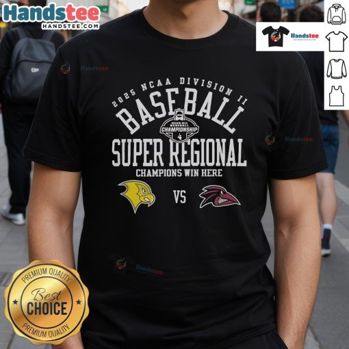 Franklin Pierce University vs Felician University 2025 NCAA Division II Baseball Super Regional T-Shirt design.