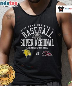 Official Franklin Pierce University vs Felician University 2025 NCAA Division II Baseball Super Regional tank top design.
