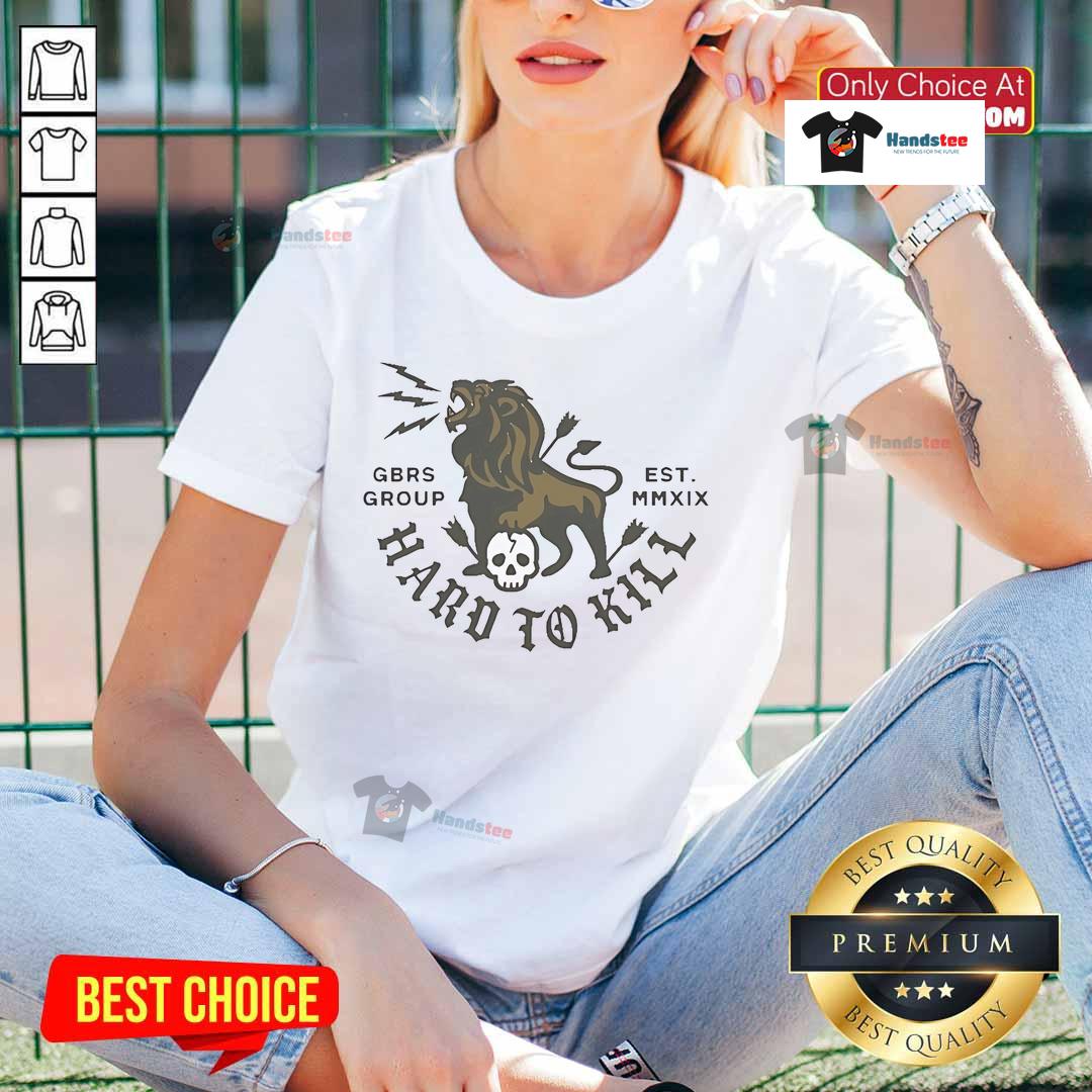 Official Gbrs Group Lion & Skull Hard To Kill Est Mmxix Ladies Tee Official GBRS Group Lion Skull Hard To Kill Est MMXIX Ladies Tee featuring a striking lion skull design.