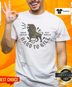 Alt Text: Official Gbrs Group Lion & Skull Hard To Kill Est Mmxix T-Shirt featuring bold design and vibrant colors.