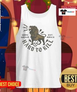 Official GBRS Group Lion Skull Hard to Kill Est MMXIX Tank Top featuring a striking lion skull graphic design.