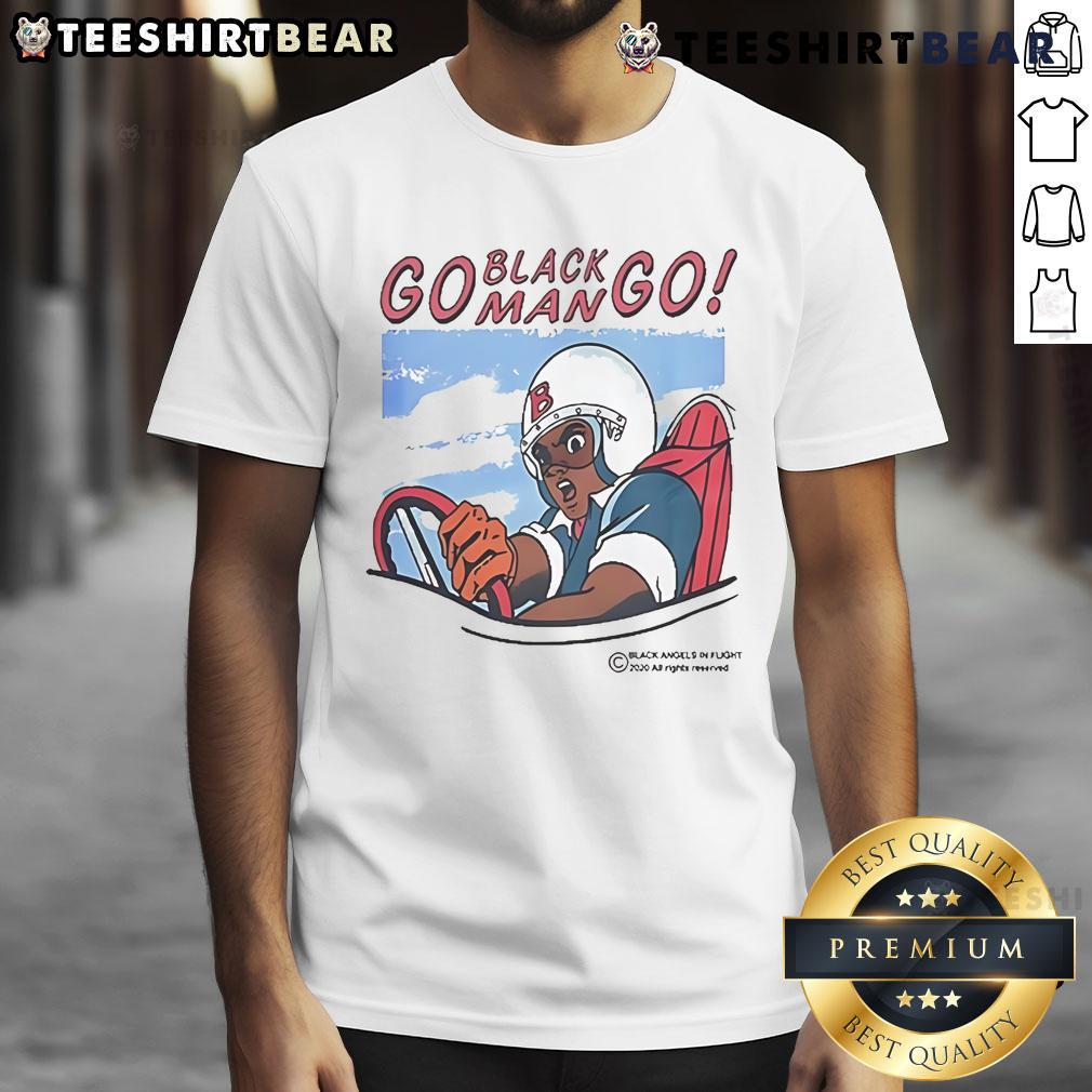Official Go Black Man Go T Shirt Alt Text: Official Go Black Man Go T-Shirt featuring bold graphics and a stylish design, promoting empowerment and pride.