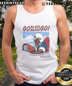 Official Go Black Man Go Tank Top featuring bold text design, perfect for showcasing pride and style.