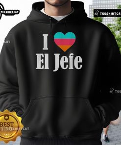 Official Gregg Popovich 'I Love El Jefe' San Antonio Spurs hoodie showcasing team pride and coach admiration.