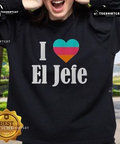 Official Gregg Popovich 'I Love El Jefe' San Antonio Spurs sweatshirt, perfect for basketball fans and team supporters.