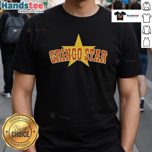 Official Gringo Star T-Shirt featuring vibrant graphics and a stylish design, perfect for fans of the band.