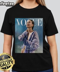 Hailey Bieber X Vogue tribute tee featuring 'See Me For Me' design, perfect for stylish ladies' casual wear.