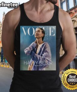 Hailey Bieber X Vogue tribute tank top featuring 'See Me For Me' design, showcasing modern fashion and elegance.