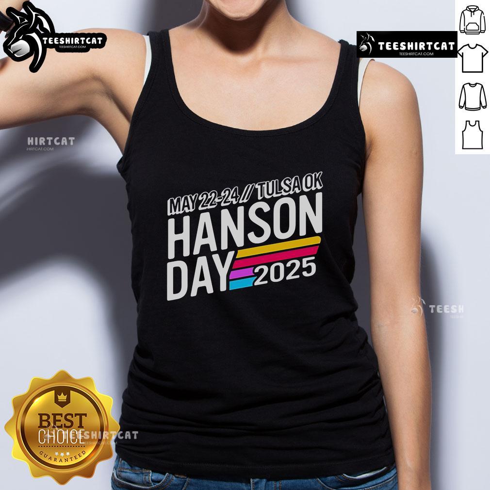 Official Hanson Day May 22 24 2025 Tulsa Ok Tank Top Official Hanson Day 2025 tank top featuring vibrant design; event in Tulsa, OK from May 22-24, 2025.