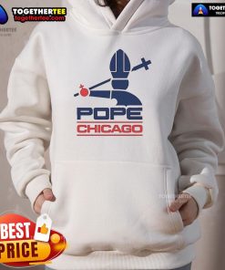 Alt Text: Official Harebrained Chicago Pope Hoodie featuring a stylish design and vibrant colors, perfect for casual wear.