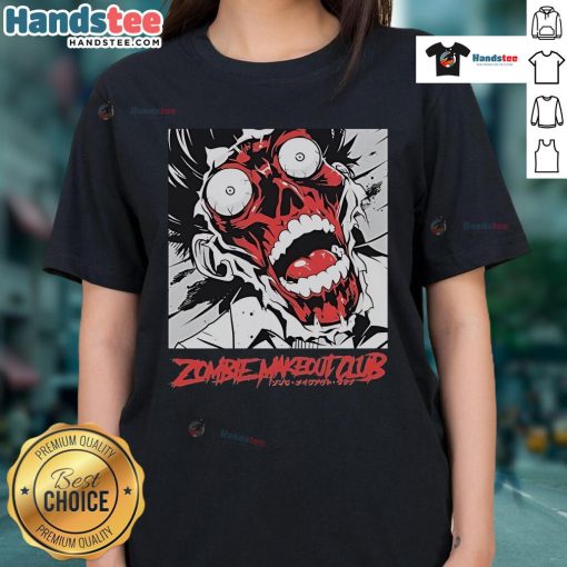 Official Head Zombie Makeout Club Ladies Tee featuring a stylish design perfect for fans of quirky graphic tees.