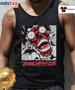 Official Head Zombie Makeout Club tank top featuring a bold graphic design and vibrant colors for zombie enthusiasts.
