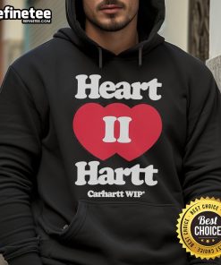Official Heart II Hartt Carhartt WIP Heart Hoodie in black, showcasing stylish design and quality craftsmanship.